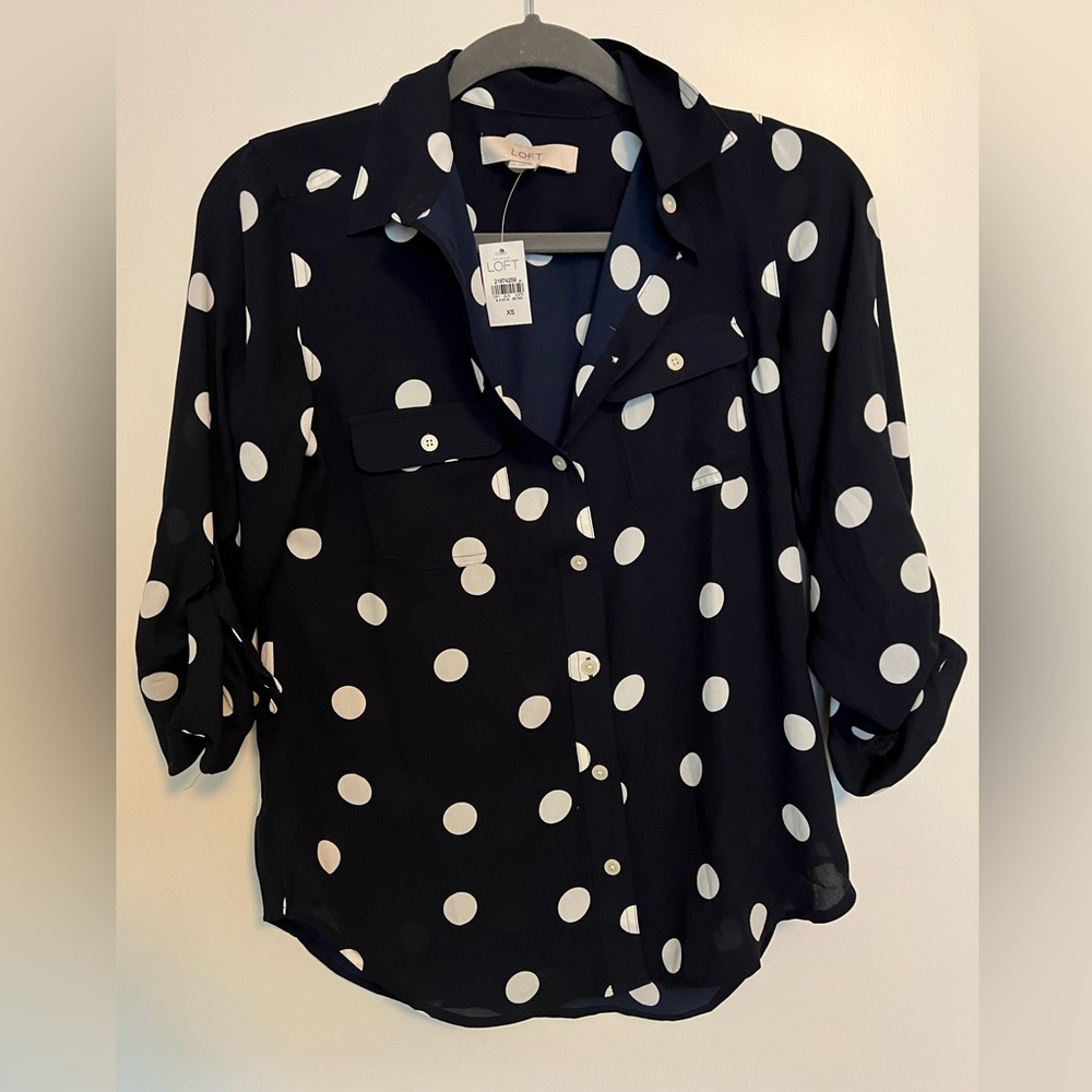 NWT LOFT blouse button up